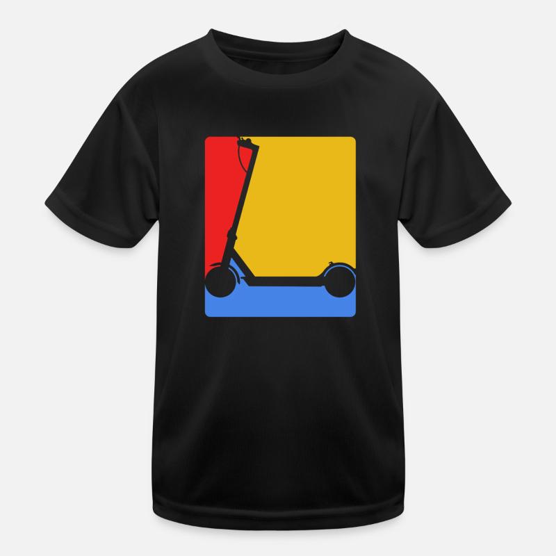 E-Scooter, Elektro Roller mit Akku Kinder Funktions-T-Shirt