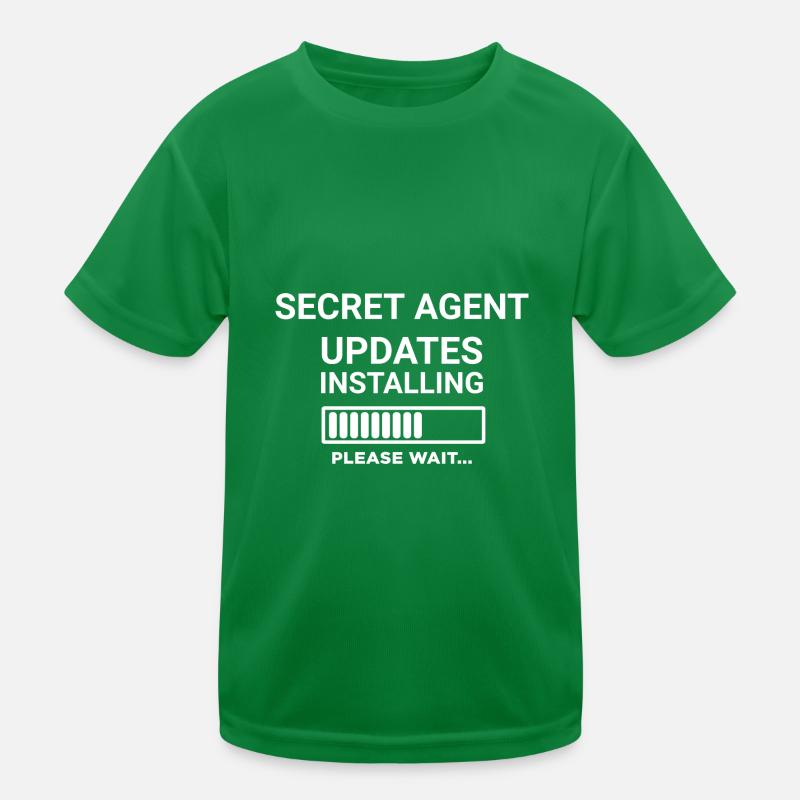 Secret Agent Updates Installing Please Wait Kids Functional T-Shirt