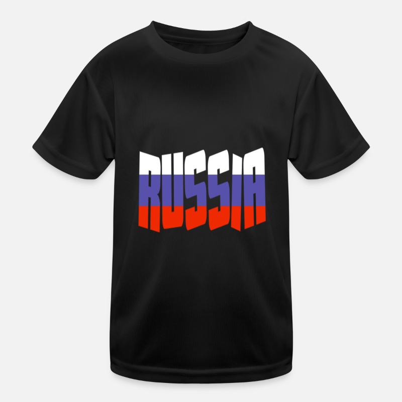 Farben der russischen Flagge Kinder Funktions-T-Shirt
