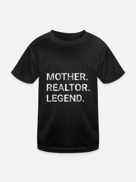 Mother Realtor Legend - Kids Functional T-Shirt - black - Front