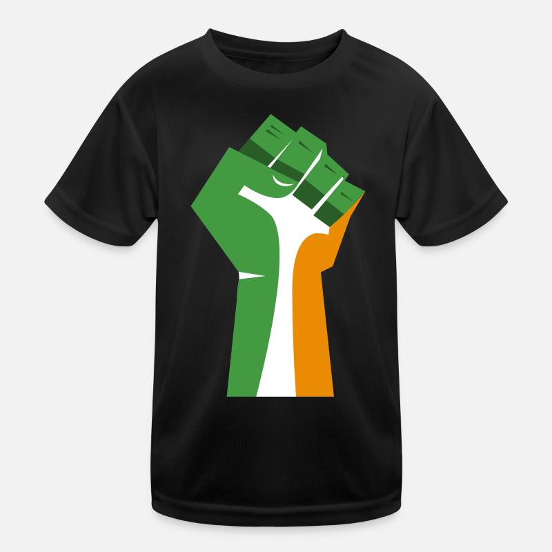 Le poing levé (vert, blanc, orange) T-shirt sport Enfant