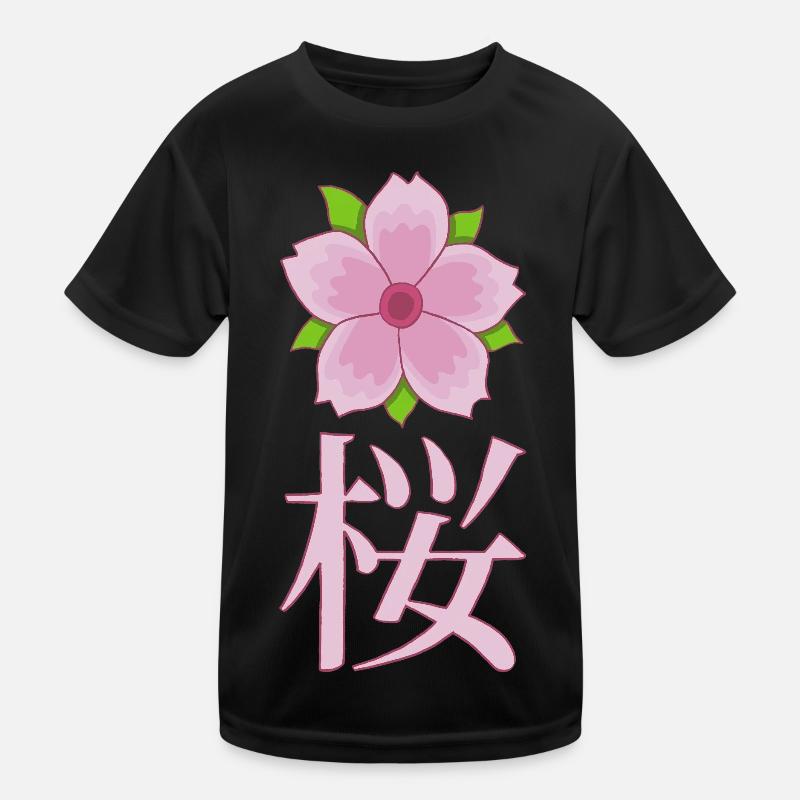 Japanese cherry blossom Kids Functional T-Shirt