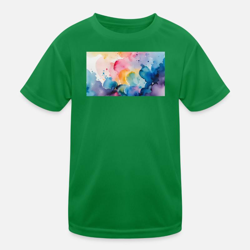 Aquarellfarben Explosion Kunst Design Kinder Funktions-T-Shirt