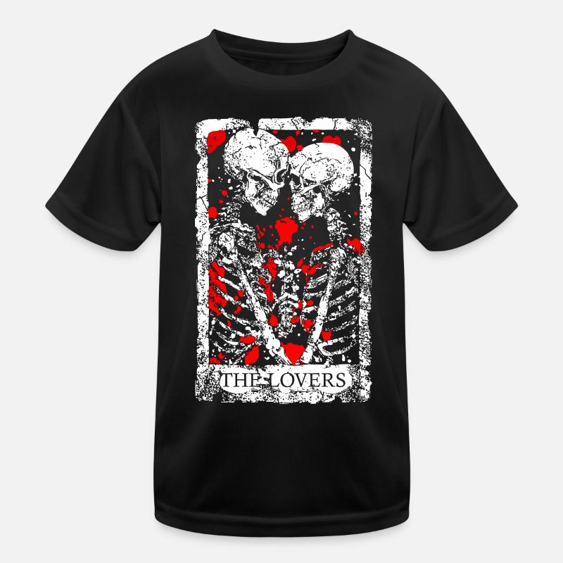 Die Liebenden - Kinder Funktions-T-Shirt - Schwarz