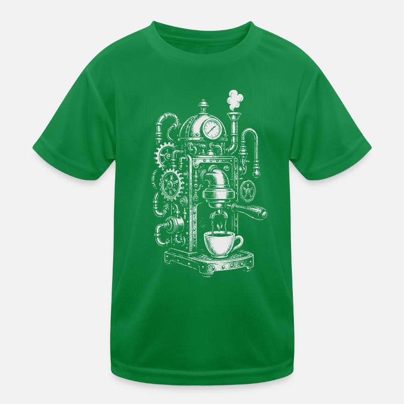 Steampunk-Espressomaschine Kinder Funktions-T-Shirt