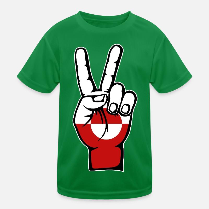 Symbole de paix du drapeau du Groenland utilisé T-shirt sport Enfant