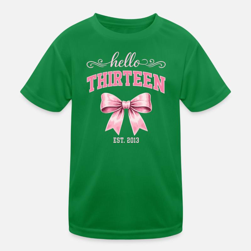 Hello Thirteen 13 Year Old Is 2013 Birthday Knot Kids Functional T-Shirt