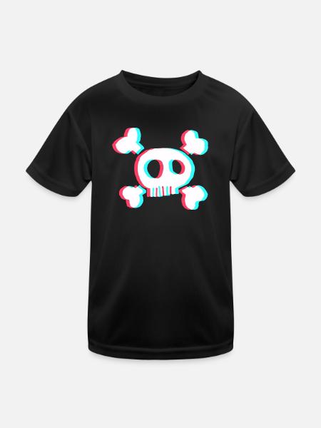 Skull - Kids Functional T-Shirt - black - Front