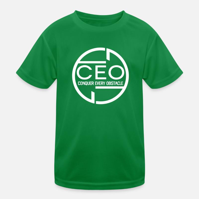 CEO Conquer Every Obstacle Motivational Circle Kids Functional T-Shirt