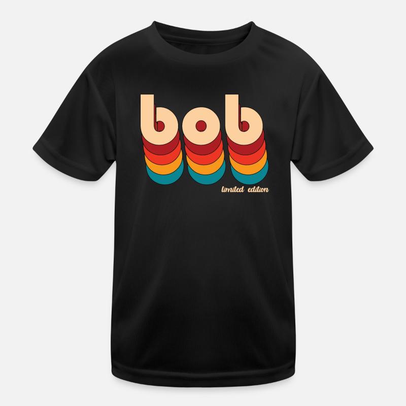 Retro Bob Name Kids Functional T-Shirt