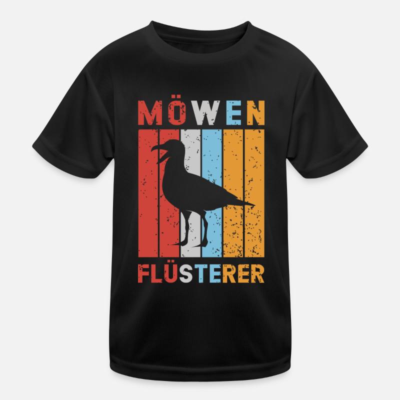 Möwen Flüsterer Möwe Nordsee Ostsee Vintage Kinder Funktions-T-Shirt