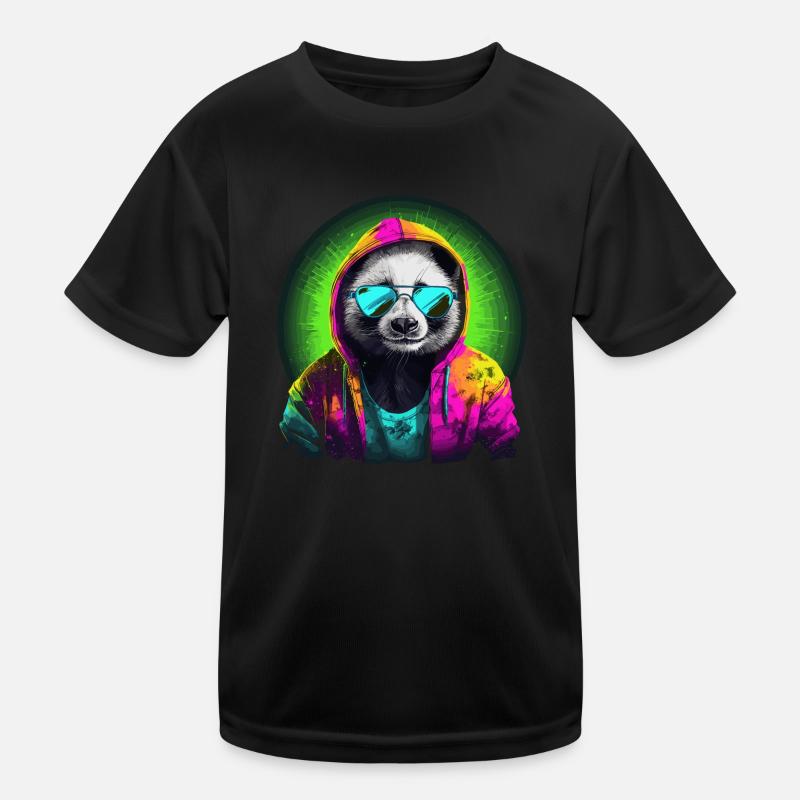 Pandabär Sonnenbrille Bambus Cooler Panda Kinder Funktions-T-Shirt