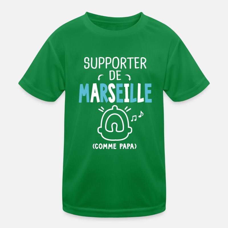bébé supporter de Marseille comme papa T-shirt sport Enfant