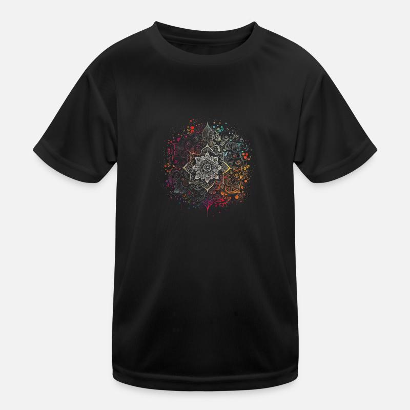 Encre d’aérographe colorée Boho Mandala T-shirt sport Enfant