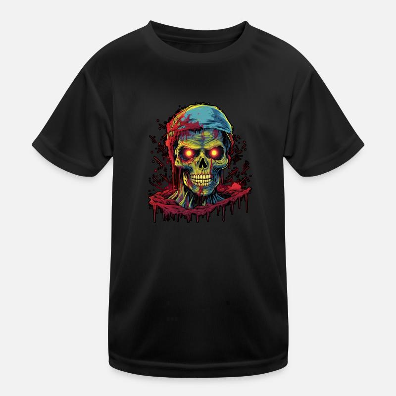 Trash Horror Zombie im Retro Style Kinder Funktions-T-Shirt