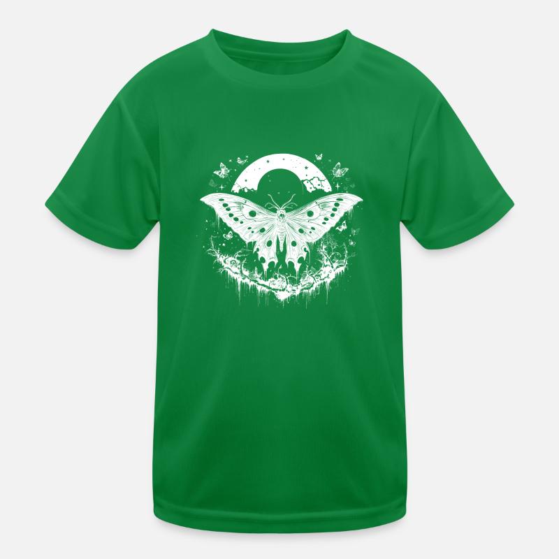 Mystical moth with magic pattern Kids Functional T-Shirt