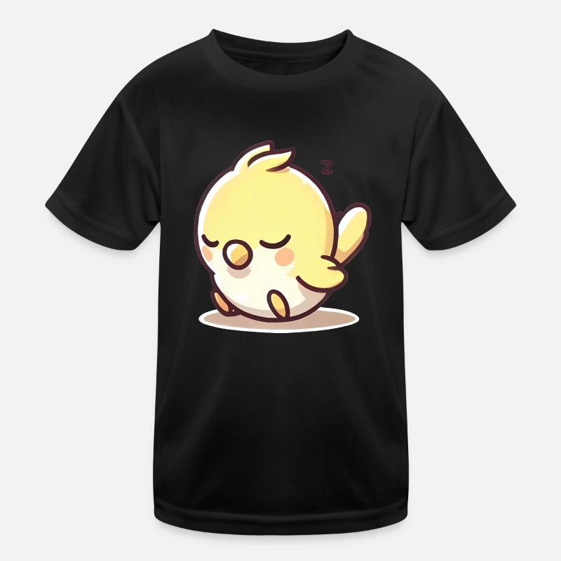 perruche jaune endormie dessin animé T-shirt sport Enfant