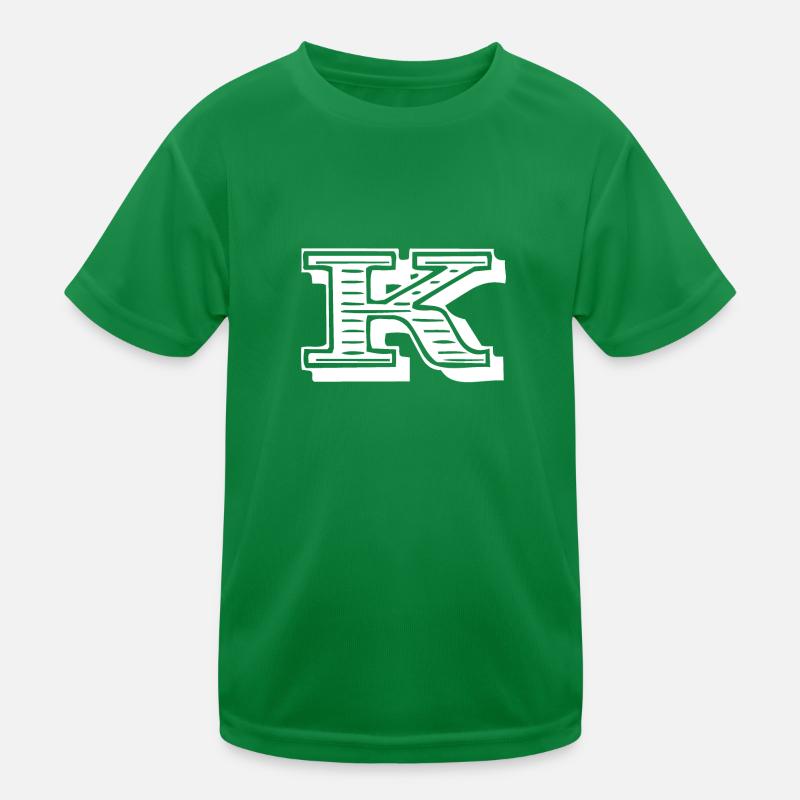 Buchstabe K Kinder Funktions-T-Shirt