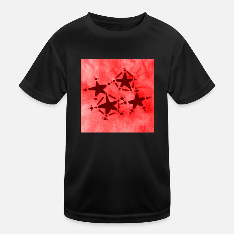 4 RØDE STJERNER Funktionsshirt til børn