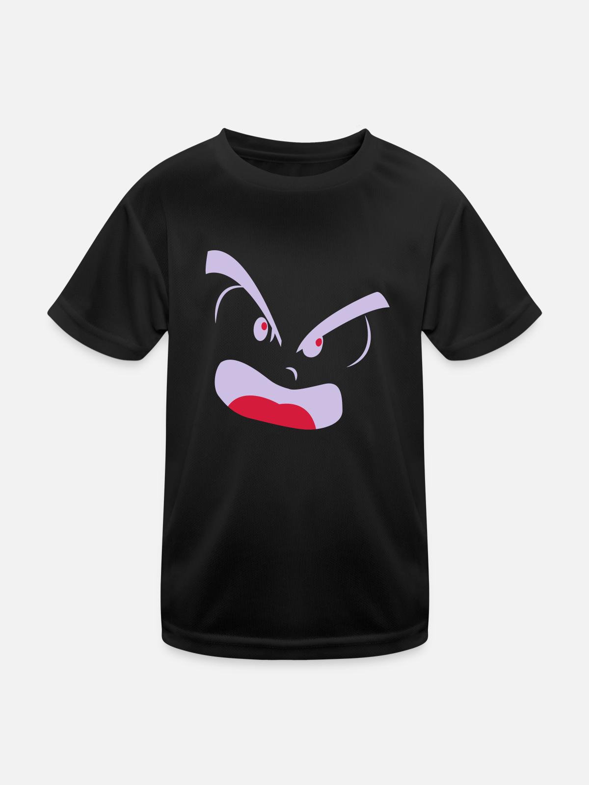 angry - Kids Functional T-Shirt - black - Front
