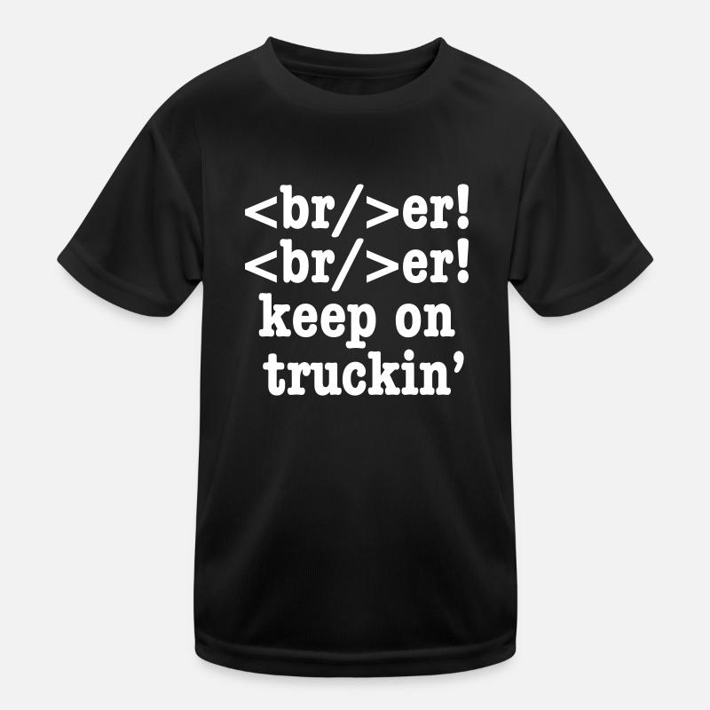 breaker! breaker! keep on truckin' // HTML Code Kids Functional T-Shirt