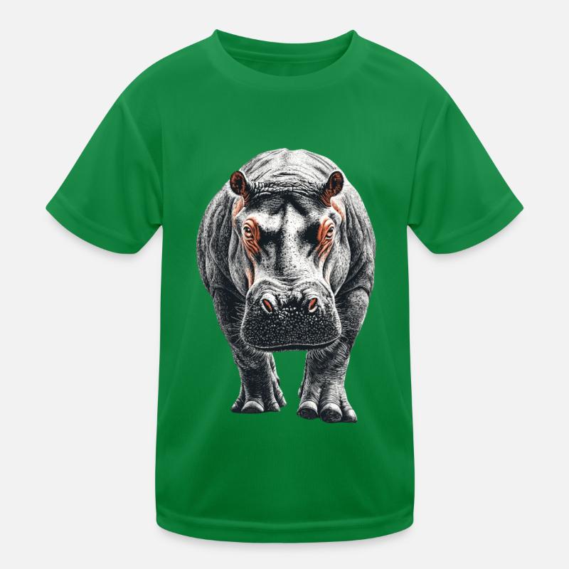 Nilpferd Kinder Funktions-T-Shirt