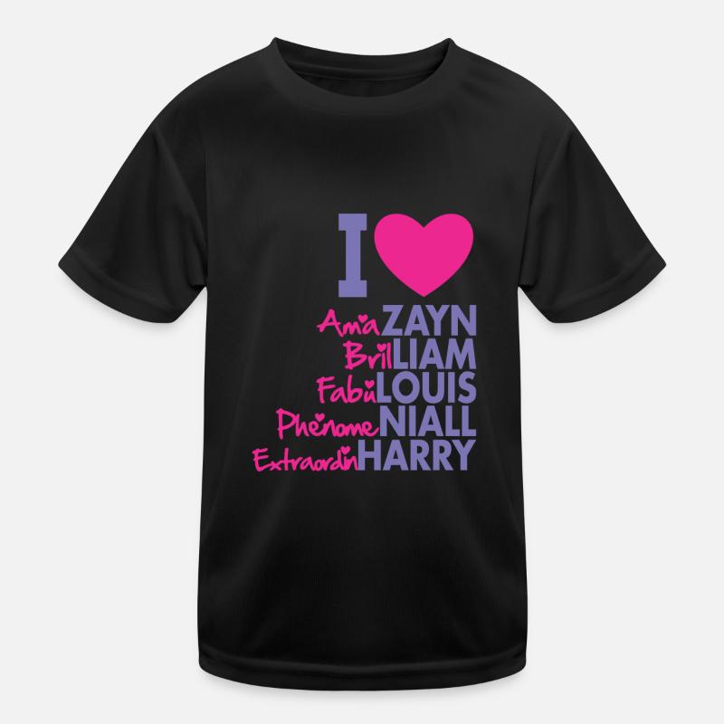 I Heart 1D Kinder Funktions-T-Shirt