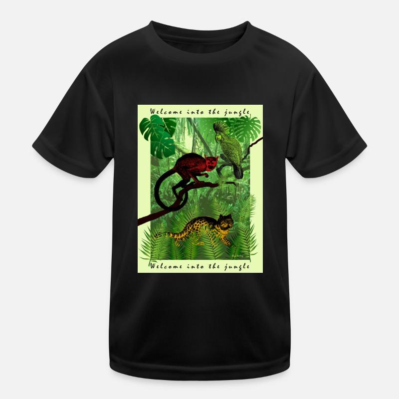 Tiere im Dschungel Kinder Funktions-T-Shirt