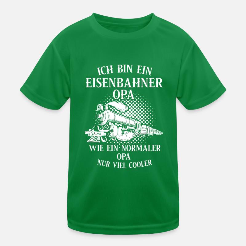 Eisenbahner Opa Eisenbahn Lokführer Geschenk Kinder Funktions-T-Shirt