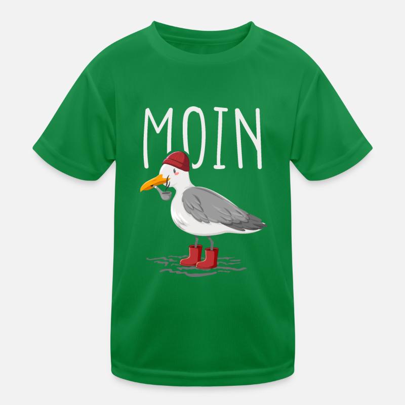 Moin Möwe Seemann Kinder Funktions-T-Shirt