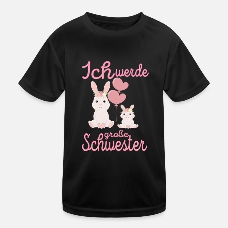 Große Schwester Ich werde Kinder Funktions-T-Shirt