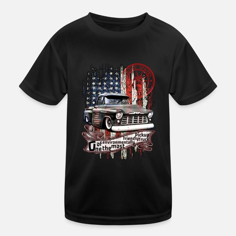 Eins der Umwelt freundlichsten V8 LKW Amerikanisch Kinder Funktions-T-Shirt