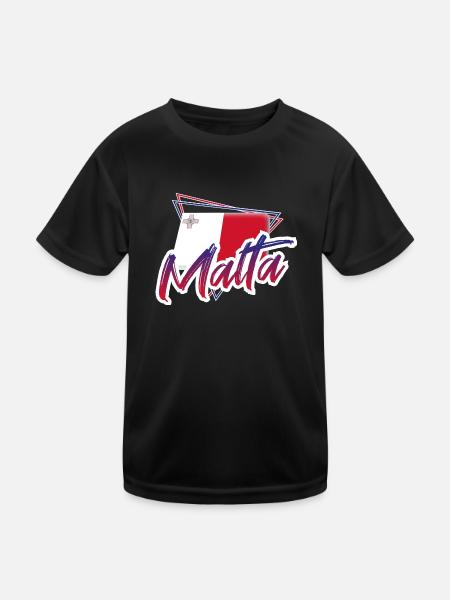 Malta - Kids Functional T-Shirt - black - Front