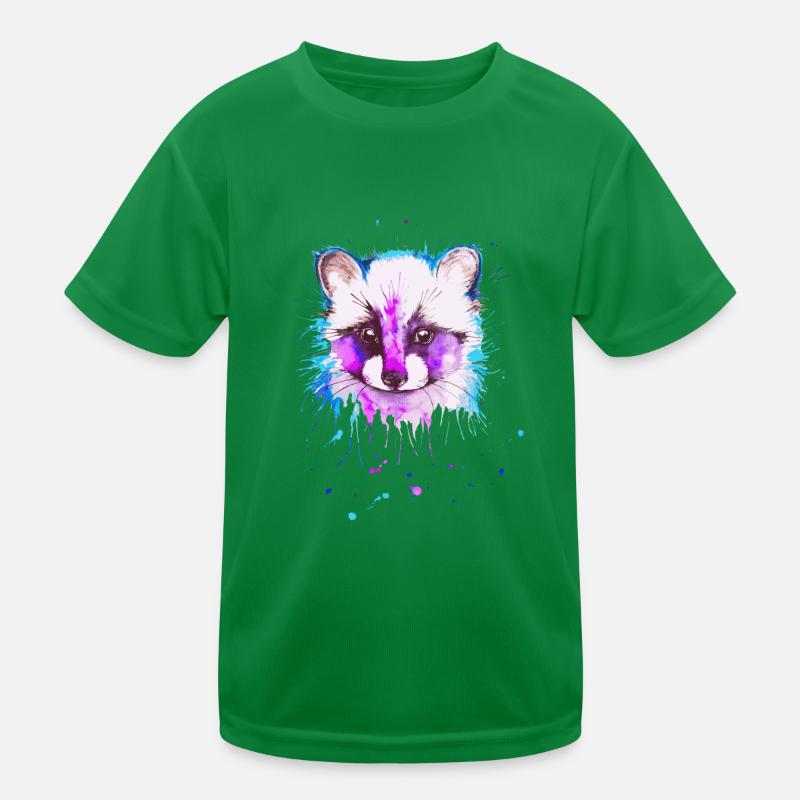 Waschbär Kinder Funktions-T-Shirt
