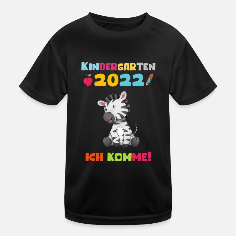 Kindergarten 2022 Ich Komme Zebra Kita Geschenk Kinder Funktions-T-Shirt