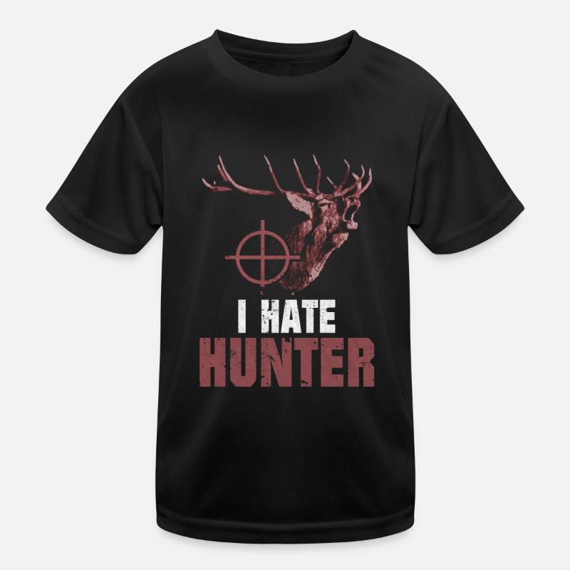 I hate hunter deer head deer saying Kids Functional T-Shirt