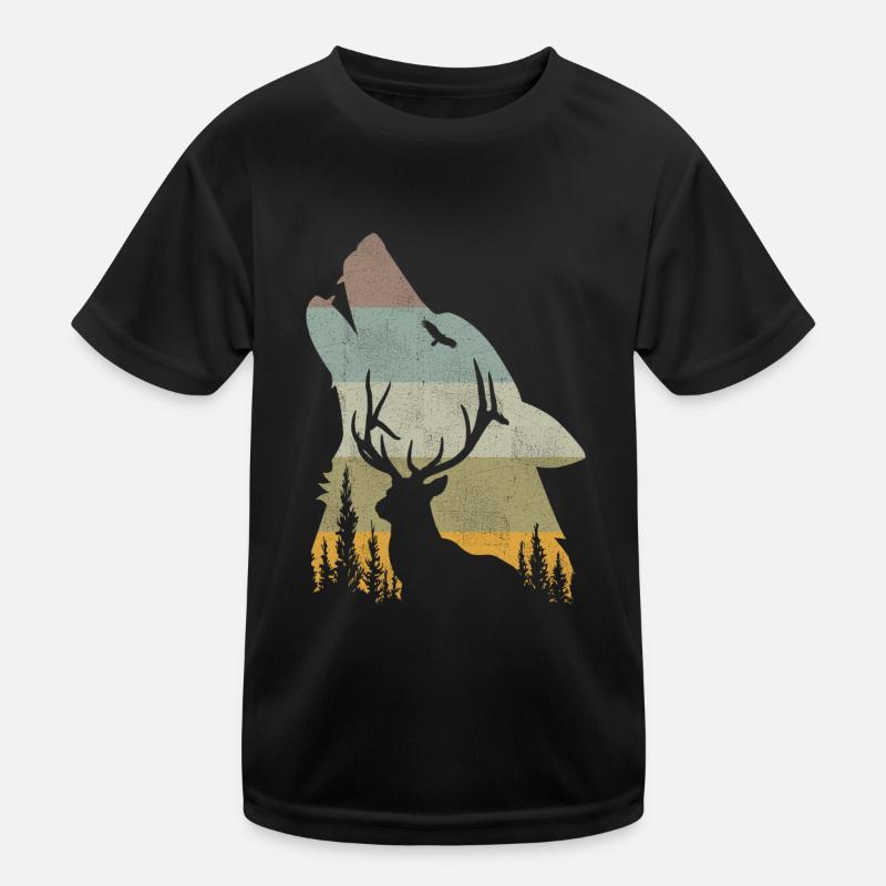 Wolf Kinder Funktions-T-Shirt