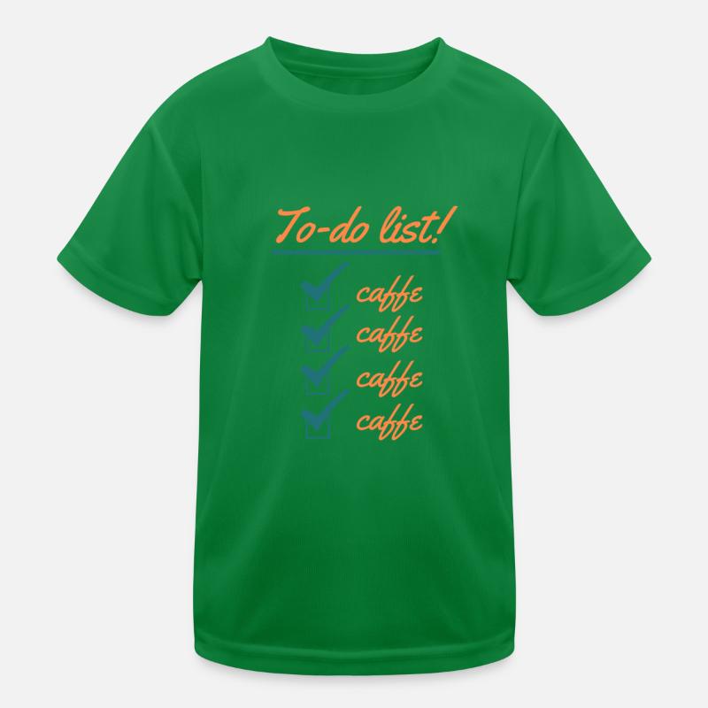 Wachen Sie auf und riechen Sie den Kaffee Kinder Funktions-T-Shirt