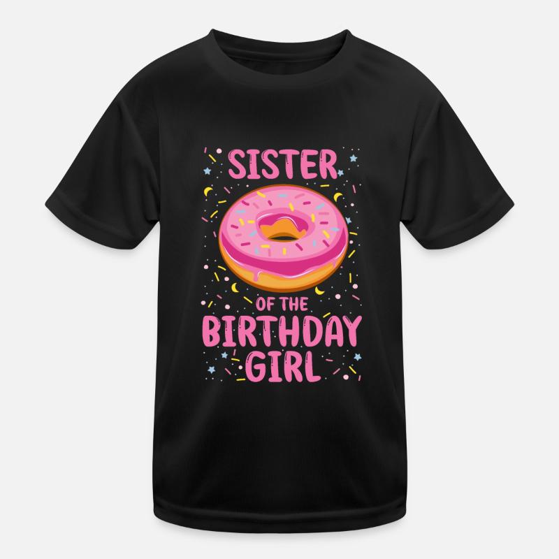 Schwester des Geburtstagskindes Mädchen Kinder Funktions-T-Shirt