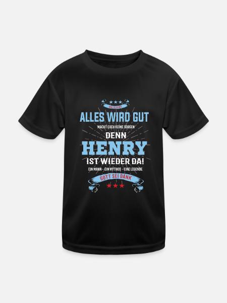 tout ira bien parce que Henry Is There T-Shirt - T-shirt sport Enfant - noir - Devant