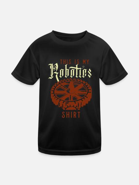 Robotique : dicton ironique : ingénieur robot - T-shirt sport Enfant - noir - Devant