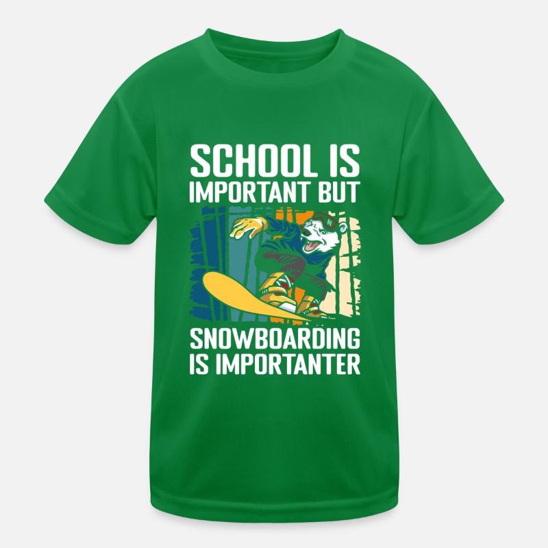 Snowboarder Hobby Snow Mountain Kids Functional T-Shirt