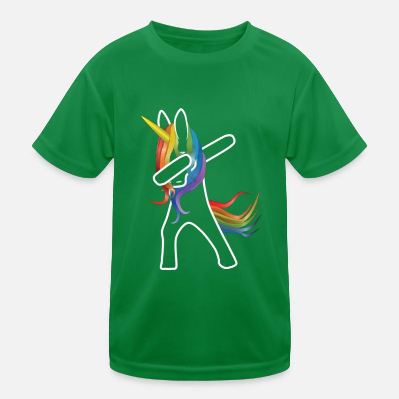 Einhorn dabbing transparent Kinder Funktions-T-Shirt