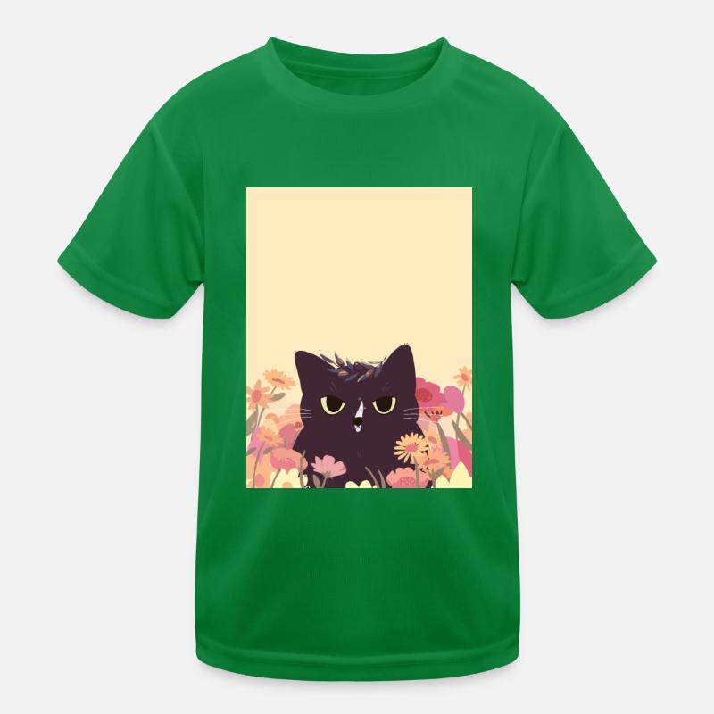 Katze Kinder Funktions-T-Shirt