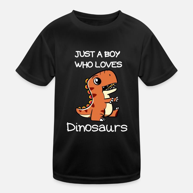 Nur ein Junge, der Dinosaurier liebt Geschenk Baby Kinder Funktions-T-Shirt