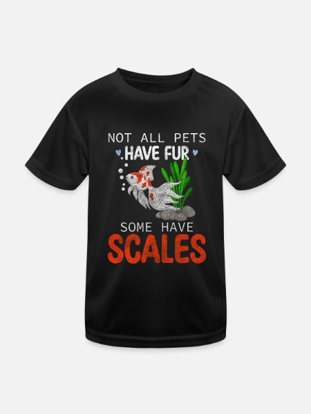 Fische Zucht - Kinder Funktions-T-Shirt - Schwarz - Vorne