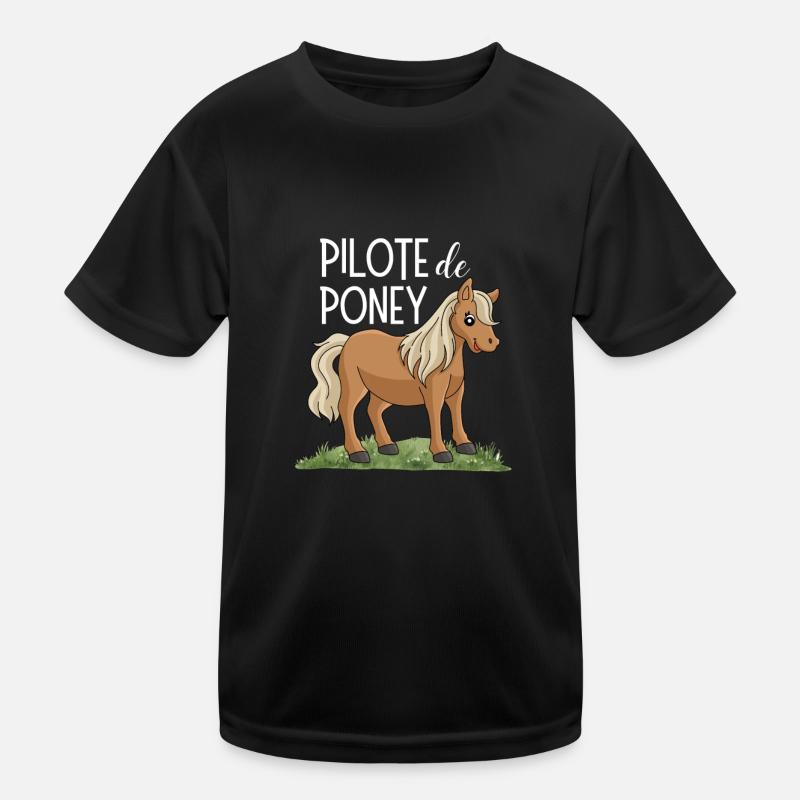 Pilote De Poney équitation Cheval cadeau Cavalier T-shirt sport Enfant