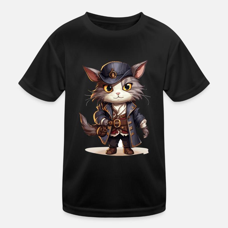 Cat Pirate Kids Functional T-Shirt