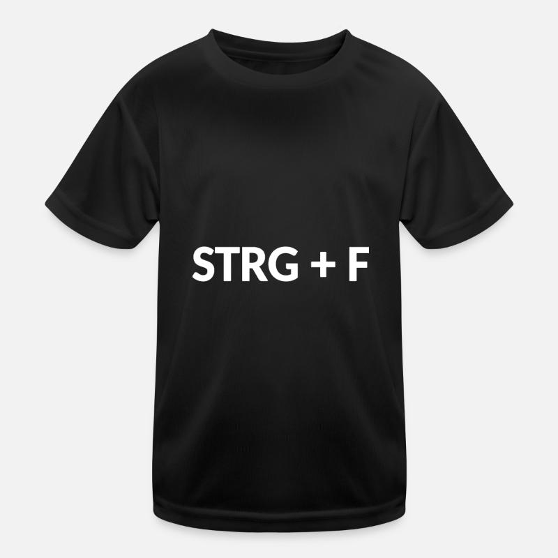 Ctrl + F - Search Function Shortcut Design Kids Functional T-Shirt