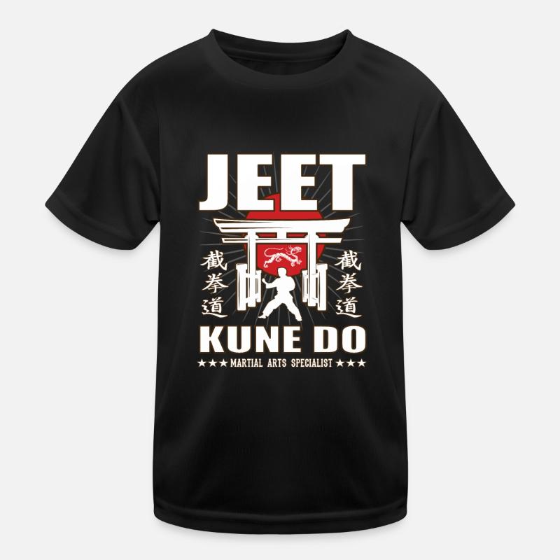 Jeet Kune Do Kanji and Dojo Design Kids Functional T-Shirt